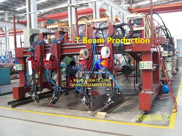 Линия по производству 6-тавровых балок 9-T型肋板焊接机 Сварочный аппарат для изготовления тавровых балок