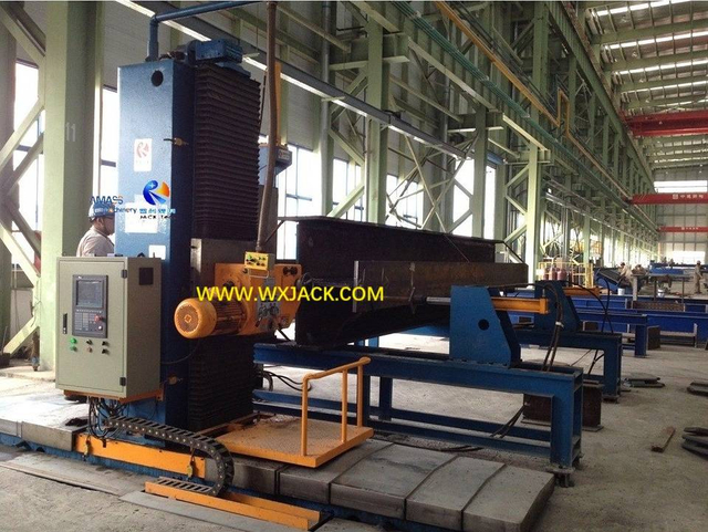 4 Стальная конструкция коробка Cross H Beam End Cnc Feefing Machine 47