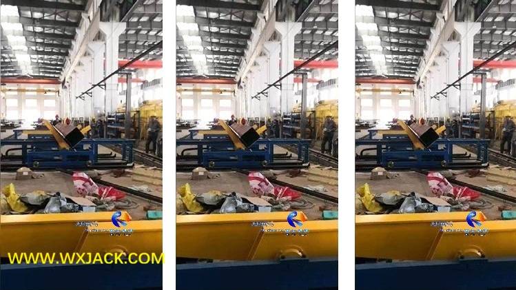 6 Motor Drive Move Hydraulic Drive 180° H Beam Overturning Equipment 7.jpg